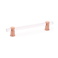 Schaub Lumiere 6 inch cc Pull Acrylic Brushed Rose Gold