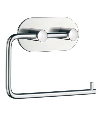 Beslagsboden Design Steel Round Base Toilet Roll Holder - Polished Stainless Steel