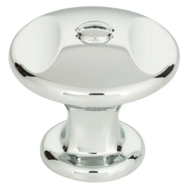 Atlas Homewares Ergo Knob 1 3/8 Inch Polished Chrome