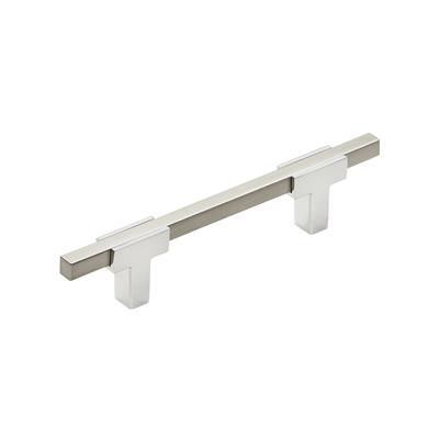 Amerock Urbanite 3-3/4 Inch cc Cabinet Pull Polished Chrome/Satin Nickel