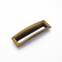 Schaub Finestrino 160mm CC Flared Rectangle Cabinet Pull in Burnished Bronze