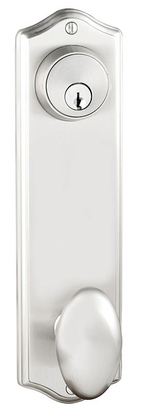 Emtek Colonial 9 Inch KEYED Sideplate Lock for 5 1/2 Inch Center to Center