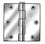 Hager 3 1/2 Inch Door Hinges with Square Corner (each)
