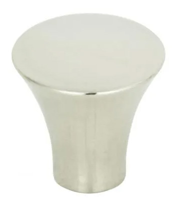 Atlas Homewares Fluted Knob 7/8 Inch Polished Stainless Steel