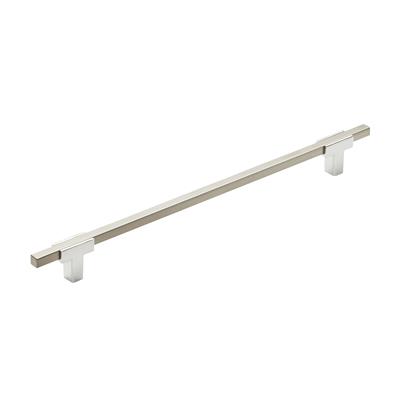 Amerock Urbanite 10-1/16 Inch cc Cabinet Pull Polished Chrome/Satin Nickel