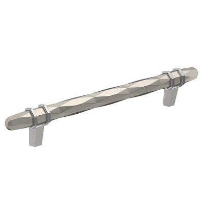 Amerock London 6-5/16 Inch cc Cabinet Pull Satin Nickel/Polished Chrome