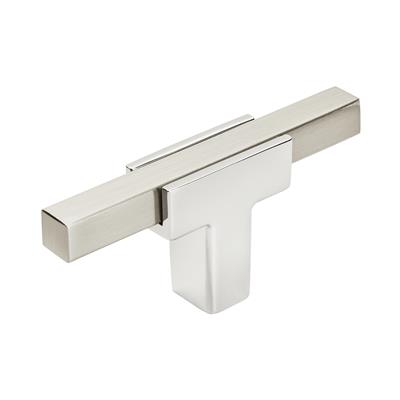 Amerock Urbanite 2-3/4 Inch Cabinet Knob Polished Chrome/Satin Nickel