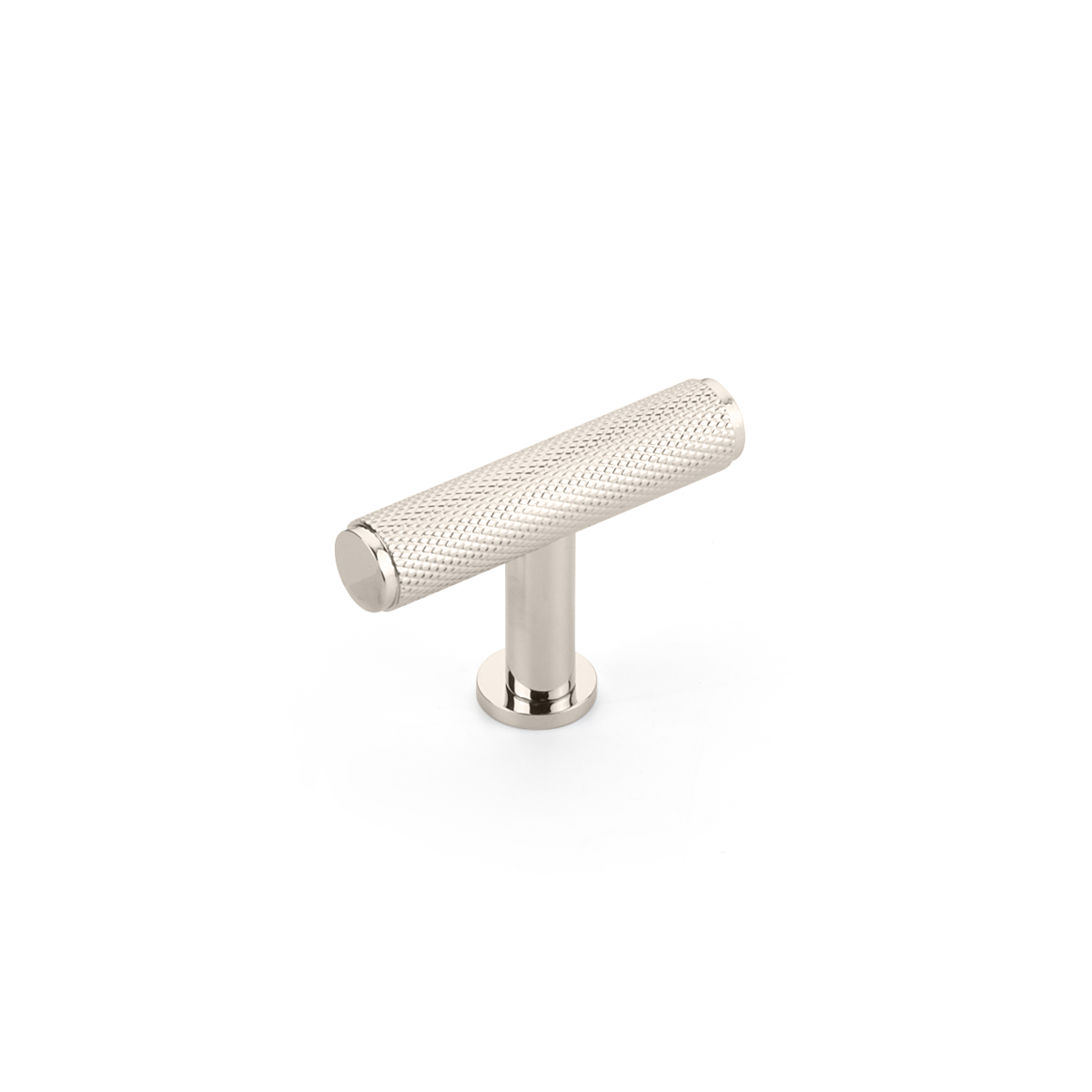 Schaub Pub House, 2 Inch Knurled Polished Nickel T-Knob