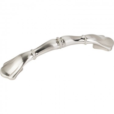 Hardware Resources Gatsby 3 Inch CC Footed Cabinet Pull - Satin Nickel