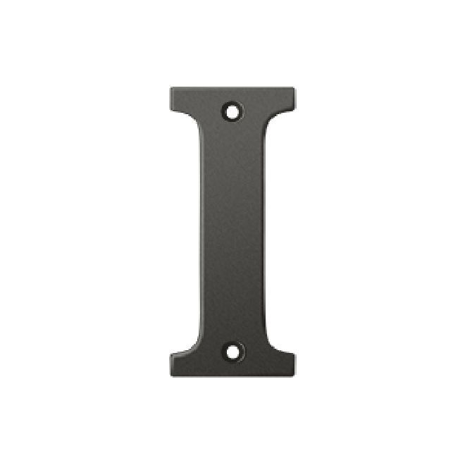 Deltana Solid Brass 4 Inch Residential Letter I