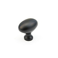 Schaub Traditional Designs Round Knob 1 3/8 inch dia Flat Black