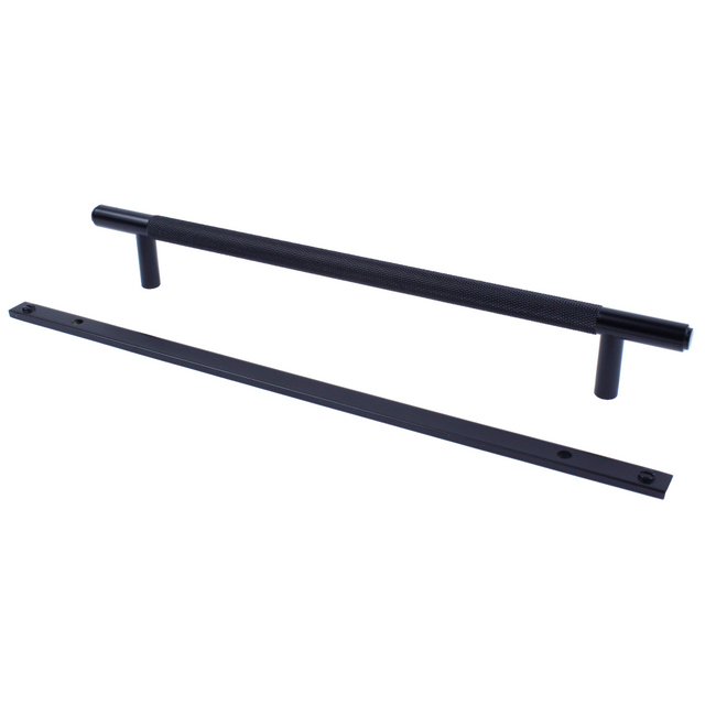 Century Diamond Knurling 192mm CC Pull in Matte Black