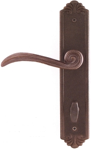 Emtek Configuration 6 Cast Bronze Tuscany 2X10 Multi Point Lock Trim Only