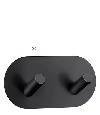 Beslagsboden Design Self-Adhesive Double Hook - Flat Black