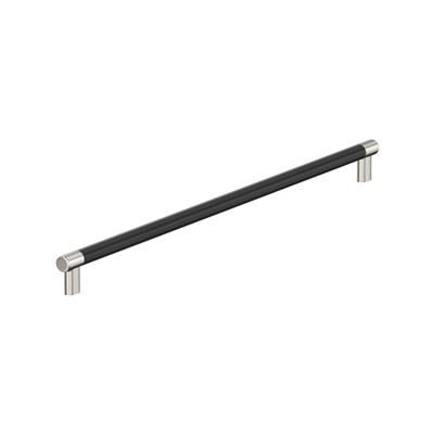 Amerock Esquire 24 Inch cc Appliance Pull Polished Nickel/Black Bronze