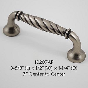 Residential Essentials 10207 Cabinet Pull in Aged Pewter