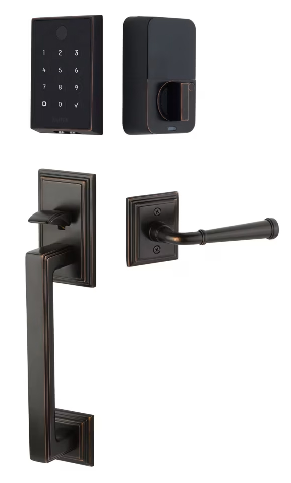 Emtek Empowered 2 Touch Screen Entry Set with Hamden Grip