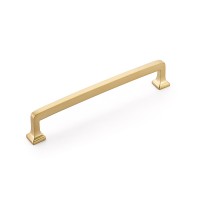 Schaub Menlo Park Pull 8 inch cc Signature Satin Brass