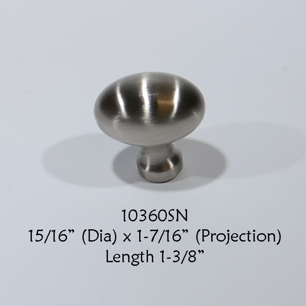 Residential Essentials 10360 Satin Nickel Cabinet Knob