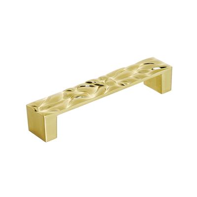 Amerock Calathea 5-1/16 Inch cc Cabinet Pull Brushed Gold