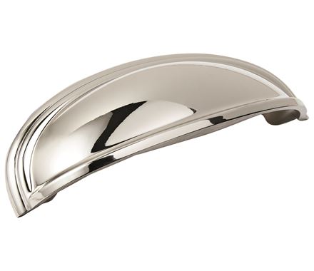 Amerock Ashby 3 & 4 Inch CC Cup Pull Polished Nickel