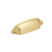 Schaub Country 3 inch CC Cup Pull in Satin Brass