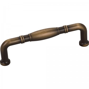 Hardware Resources Durham 96mm CC Cabinet Pull - Antique Brushed Satin Brass