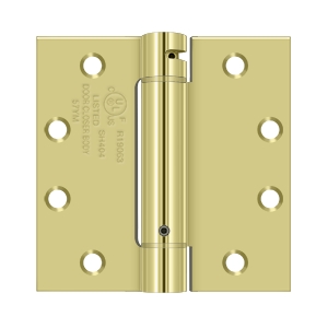 Deltana 4 1/2 x 4 1/2 Inch Square Corner Single Action, Steel Spring Hinge SOLD EACH
