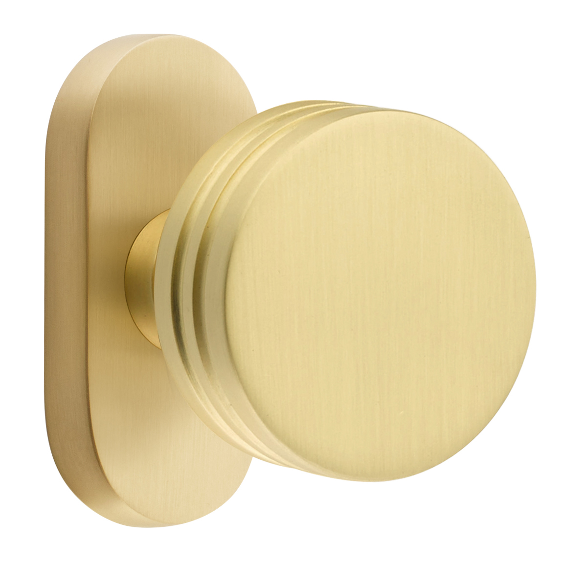Emtek Bern Knob with 1.5" x 3" Oval Stretto Rosette