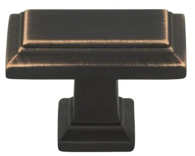 Atlas Homewares Sutton Place Rectangle Knob 1 7/16 Inch Venetian Bronze