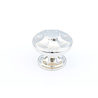 Schaub Country 1 3/8 inch Diameter Round Knob in Polished Nickel
