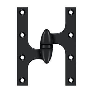 Deltana Olive Knuckle 6 Inch x 4 1/2 Inch Left Hand Hinge, Oil Rubbed Bronze