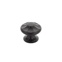Schaub Country 1 3/8 inch Diameter Round Knob in Matte Black