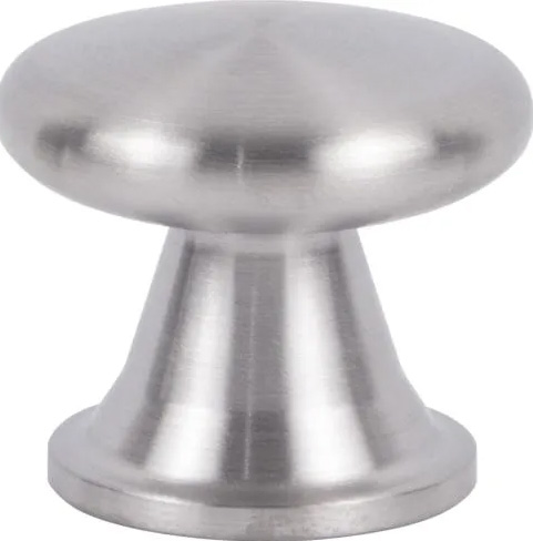 Atlas Homewares Burbank Knob 1 1/8 Inch Brushed Stainless Steel