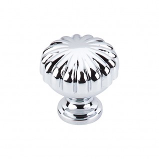 Top Knobs M1615 Somerset II Melon 1 1/4 Inch Knob Polished Chrome