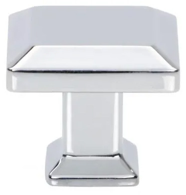 Atlas Homewares Sweetbriar lane Square Knob 1 1/4 Inch Polished Chrome