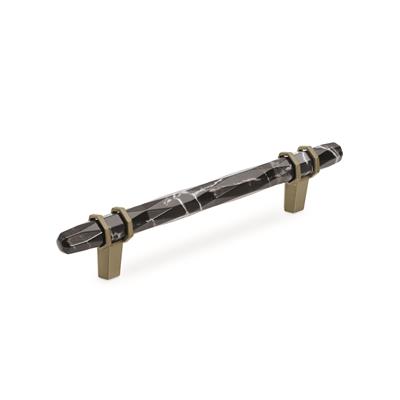 Amerock Carrione 8 Inch cc Cabinet Pull Marble Black/Golden Champagne