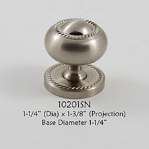 Residential Essentials 10201 Cabinet Knob in Satin Nickel
