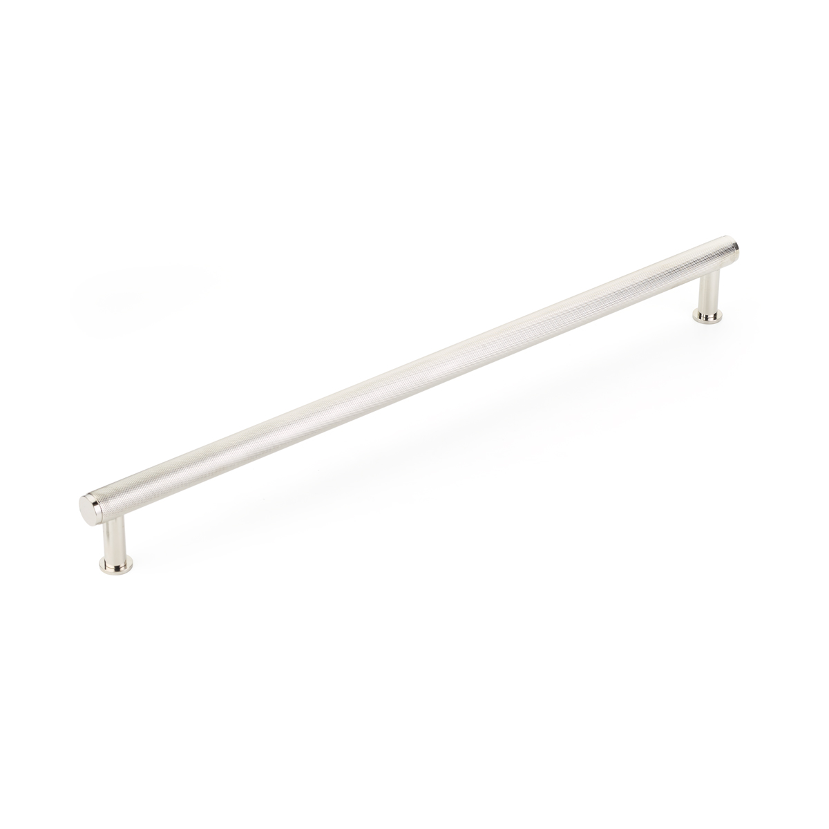 Schaub Pub House, 18 Inch cc, Knurled Polished Nickel Appliance Pull