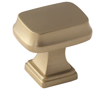 Amerock Revitalize 1 1/4 Inch Square Cabinet Knob Golden Champagne