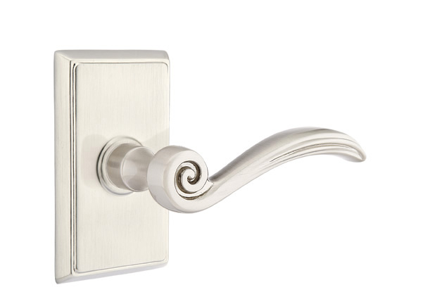 Emtek Elan Lever with Rectangular Rosette