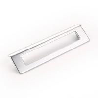 Schaub Finestrino 160mm CC Angled Rectangle Cabinet Pull in Matte Chrome
