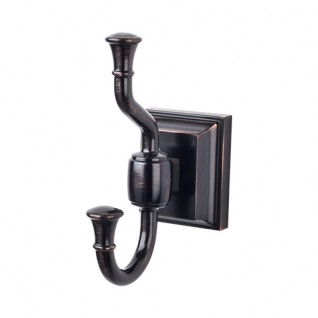 Top Knobs STK2TB Stratton Double Towel or Robe Hook Tuscan Bronze