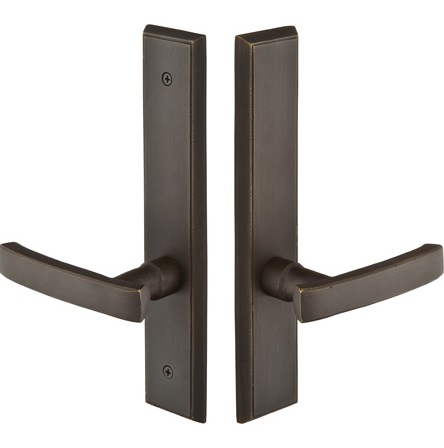 Emtek Configuration 2 Sandcast Rectangular 2X10 Multi Point Lock - Trim Only