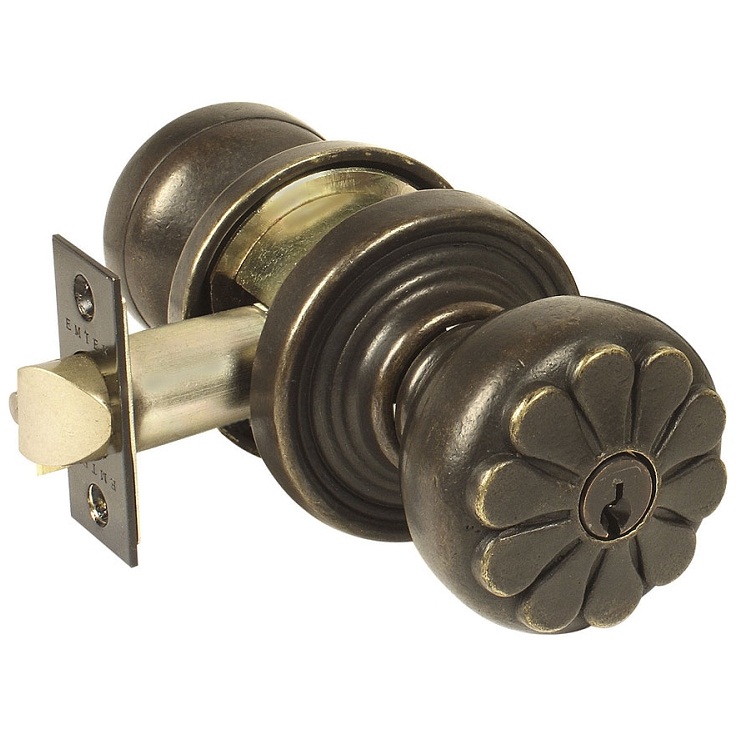 Emtek Lost Wax Keyed Petal Door Knob