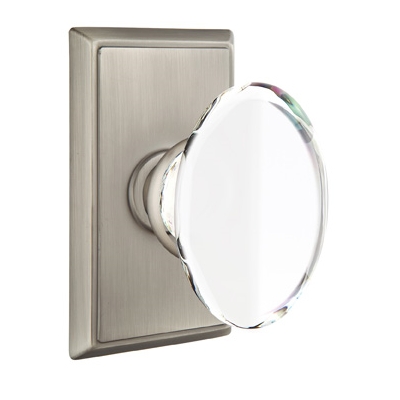 Emtek Hampton Door Knob with Rectangular Rosette