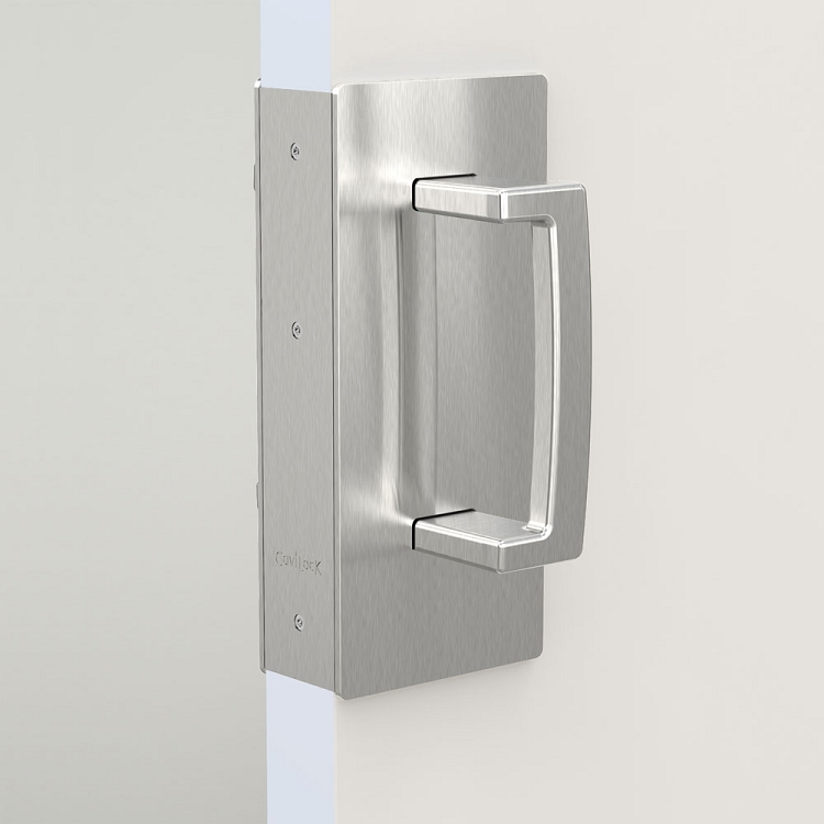 Cavilock CL406A ADA Passage Pocket Door Trim with Offset Handle (non-magnetic)