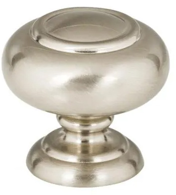 Atlas Homewares Victoria Knob 1 1/4 Inch Brushed Satin Nickel