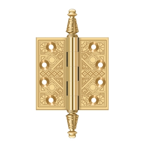 Deltana 4 Inch x 4 Inch Square Hinge, PVD Polished Brass