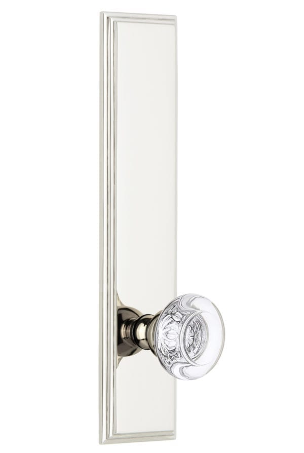 Grandeur Carre Tall Plate with Bordeaux Knob